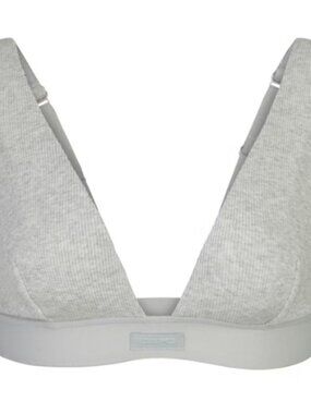 Skims Cotton Rib Plunge Bralette
